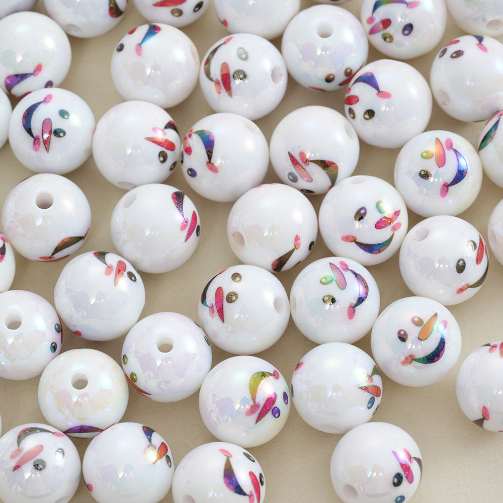 Wholesale 10pcs  Christmas Snowman Acrylic Beads