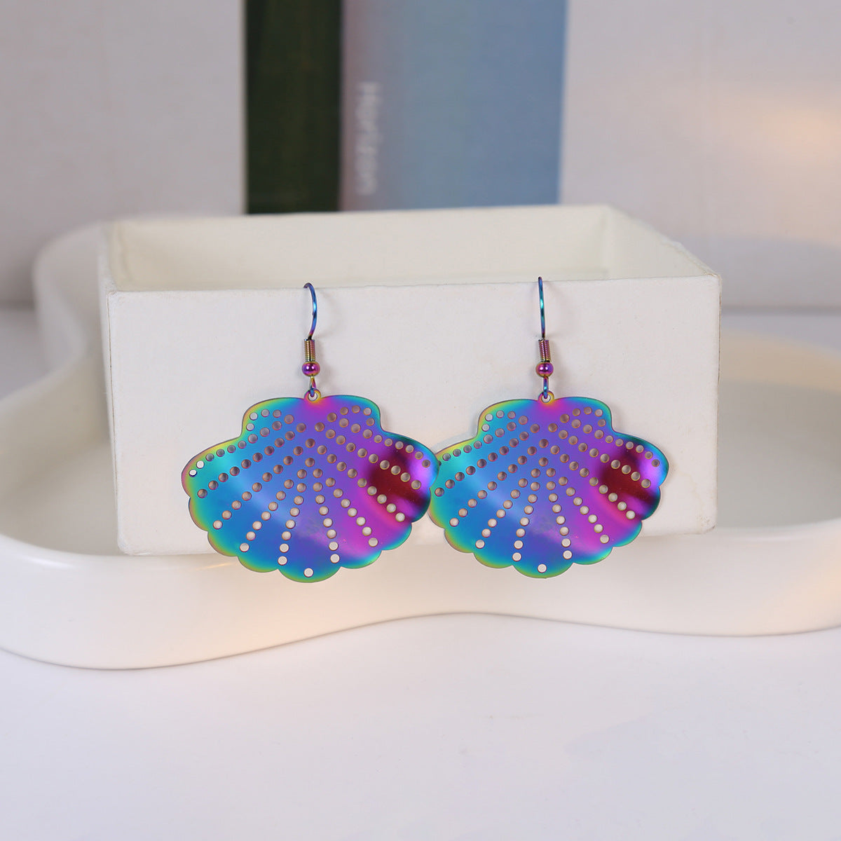 Wholesale Colorful Ocean Series Niche Colorful Shell Jellyfish Earrings