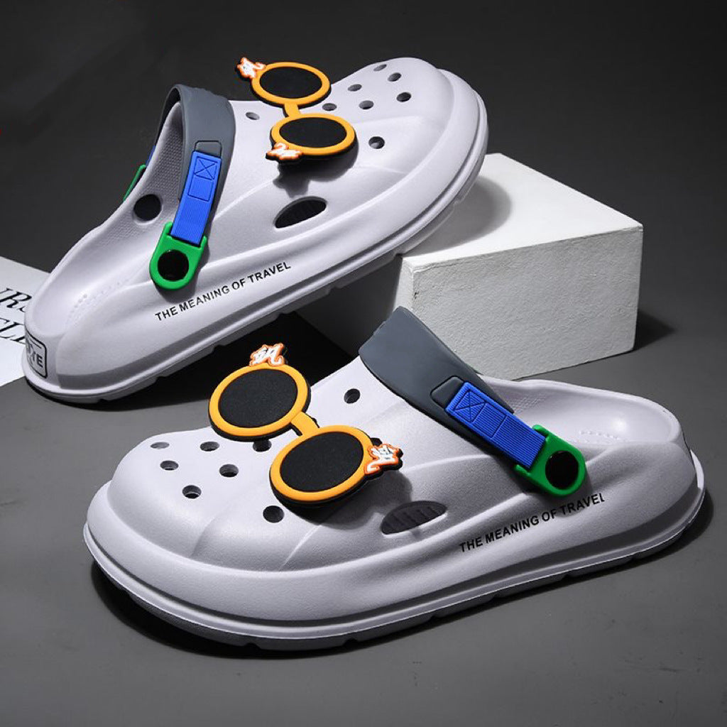 Wholesale Men's summer thick-soled casual sports non-slip soft-soled sandals outdoor dual-use drooping beach slippers
