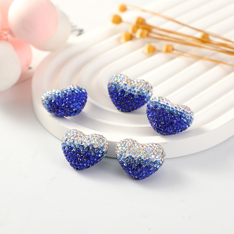 Wholesale 50PCS Valentine's Day Gradient Love DIY Rhinestone Beads