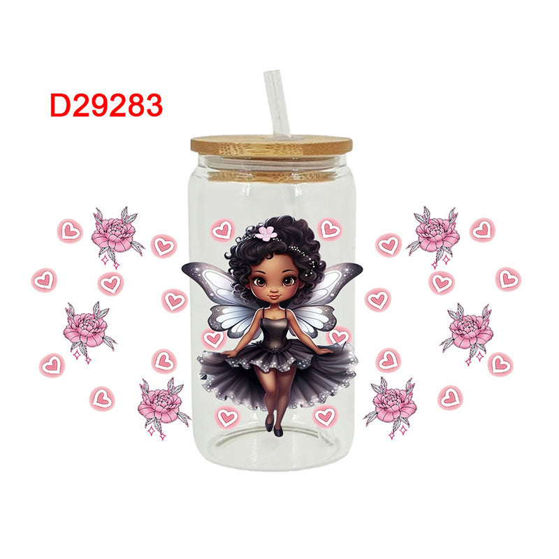 Wholesale Western style cute girl  16oz Cup UV DTF Wraps