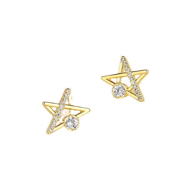 Wholesale Stars Cute Copper Earrings