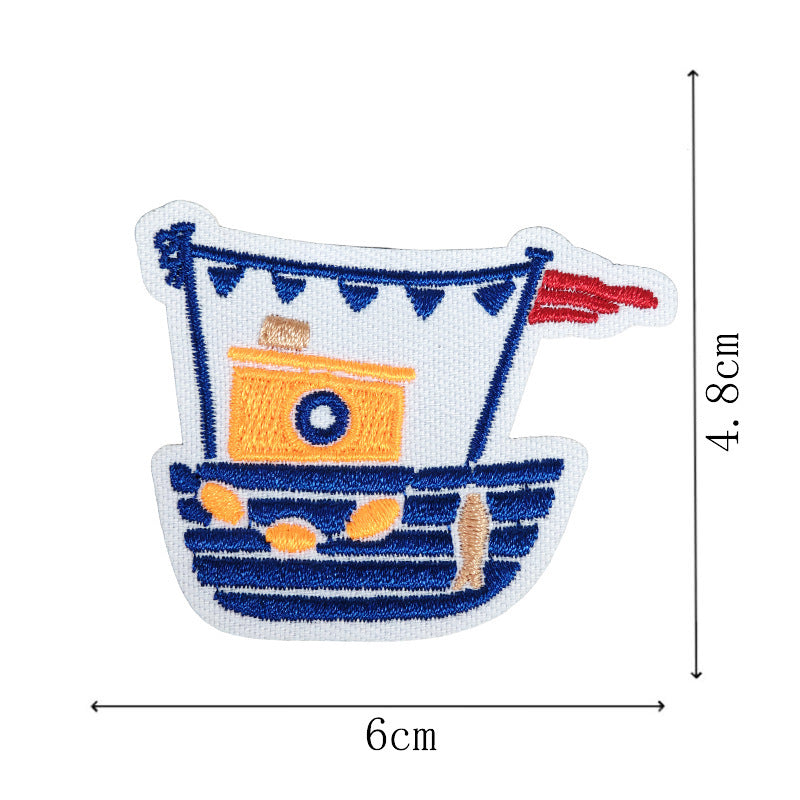 Wholesale Nautical Sailor Embroidered Iron On Patches 15 Piece Set Trendy Decorative Accessory For DIY Crafts Bags Towels Gift Resale