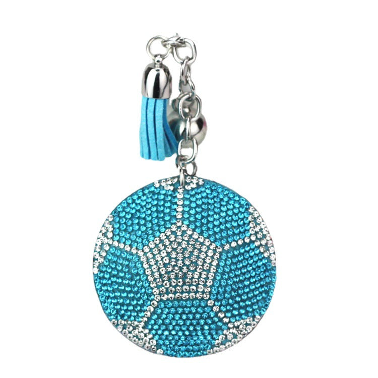 Wholesale Alloy Diamond Studded Football Keychains