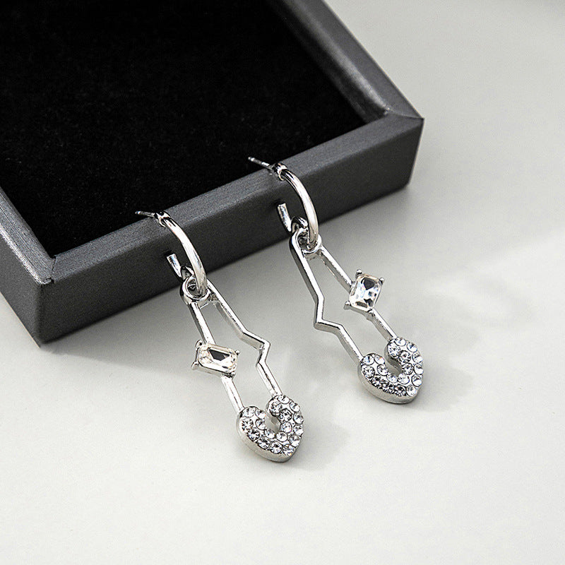 Wholesale Love Hollow Tassel Micro-Inlay/Geometric Square Earrings