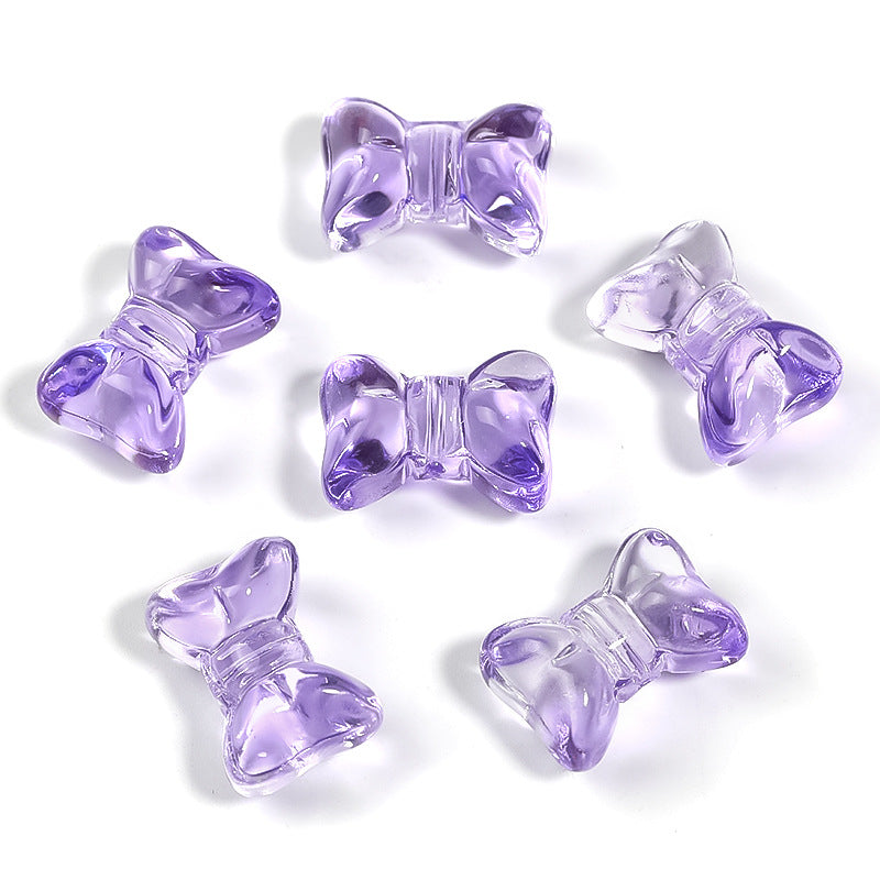 Wholesale 10pcs/pack  Colored glass bow bead