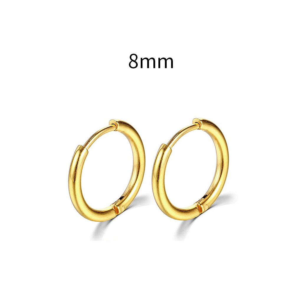 Wholesale Creative Design Stainless Steel Circular Earrings