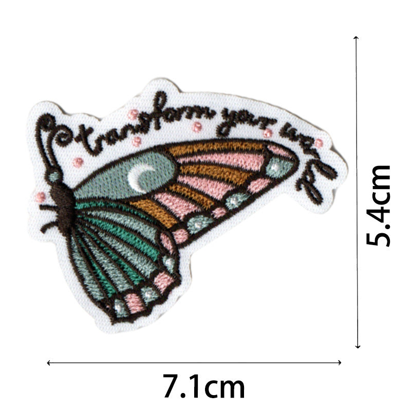 Wholesale Embroidered Boho Floral Inspirational Fabric Patches 25 Piece Set For DIY Clothing Towel Decoration Fashion Accessory