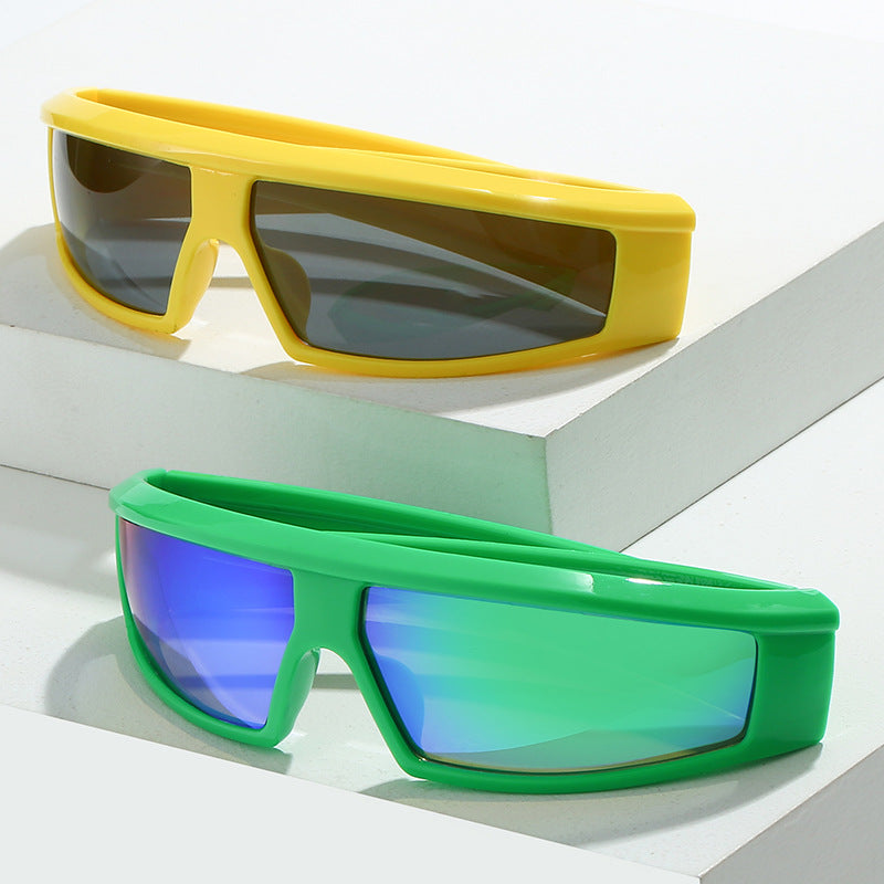 Wholesale Sports Y2K Fashion Colorful Reflective Sunglasses