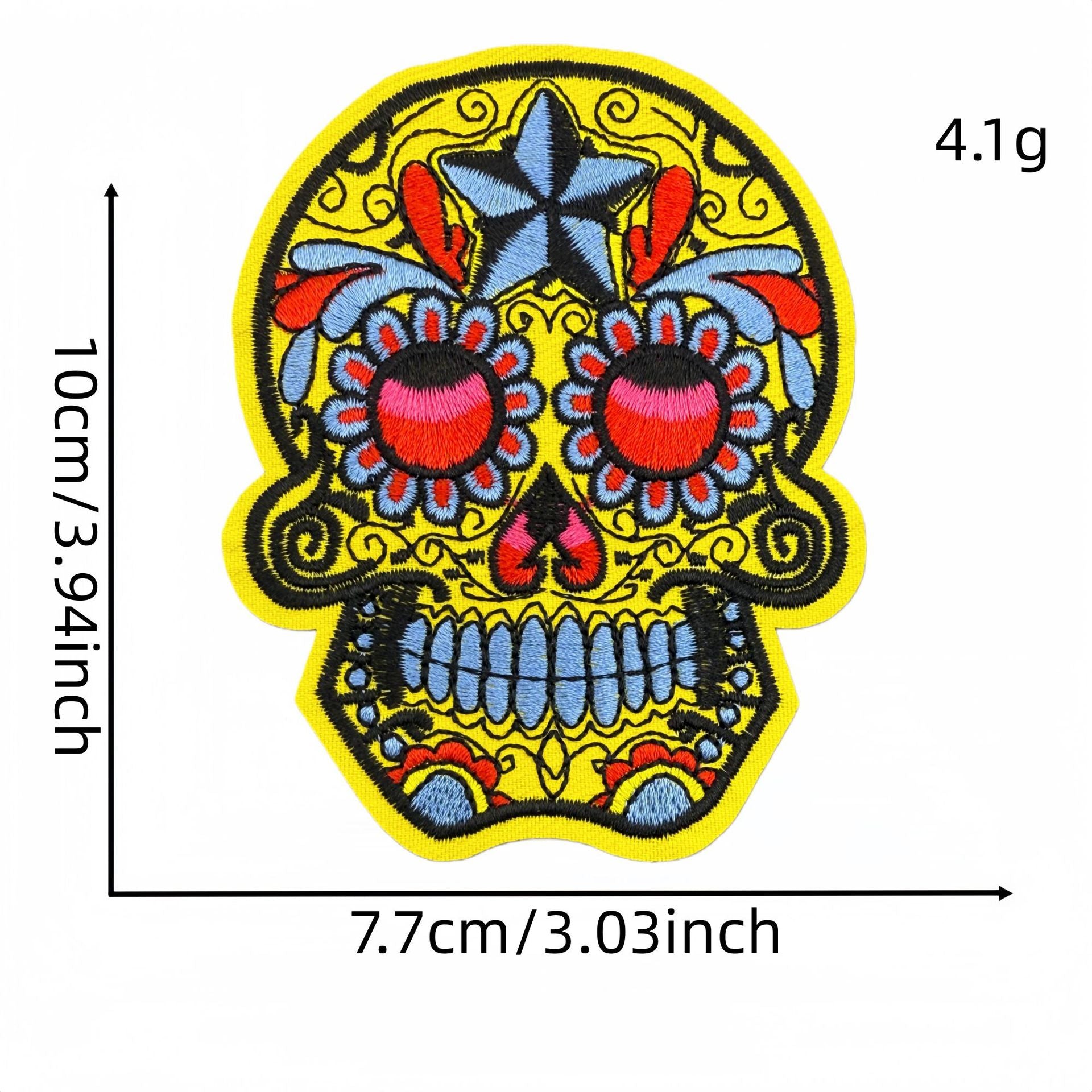 Wholesale Cartoon Punk Skull Embroidery Cloth Patch