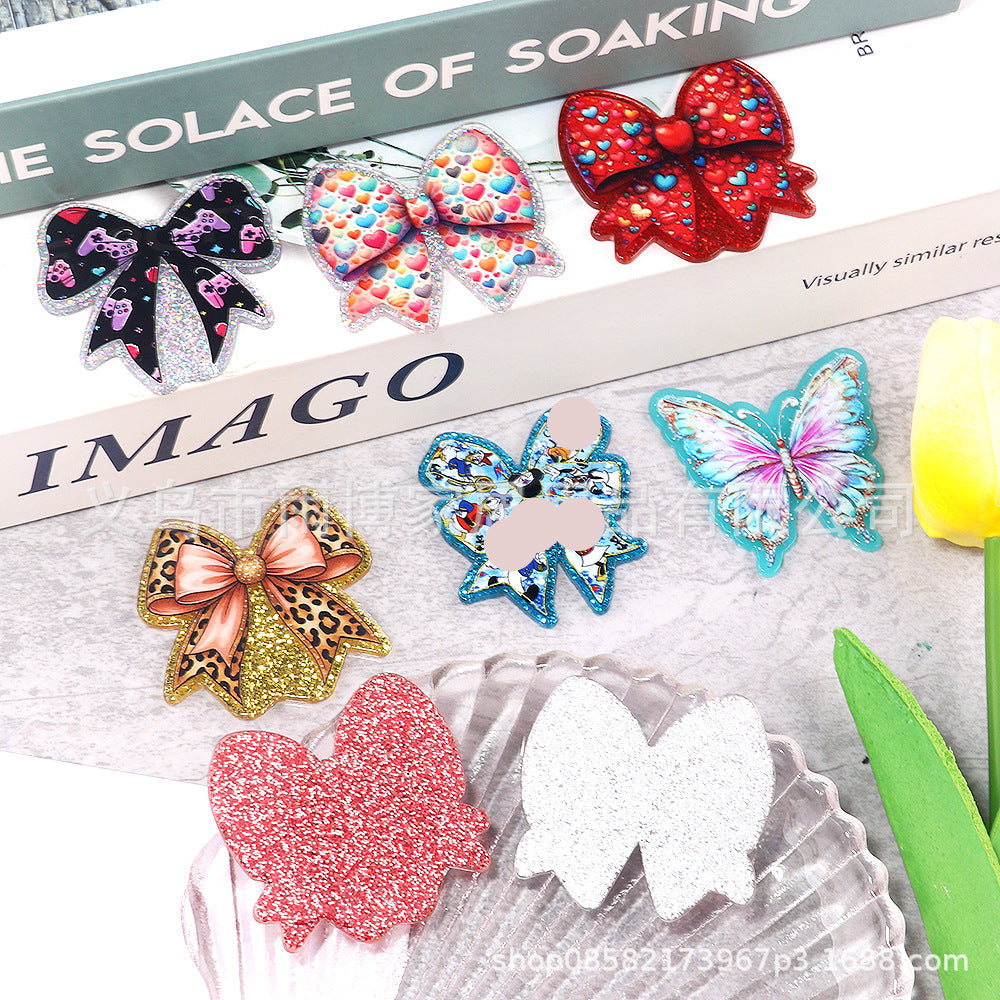Wholesale 10pcs New loose powder butterfly bag acrylic cute things DIY patch accessories