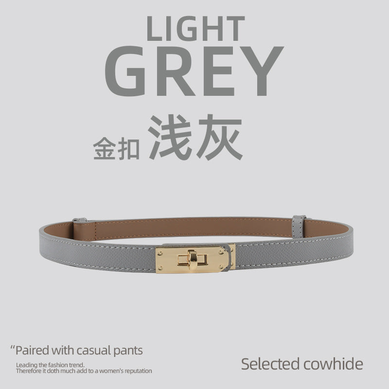 Wholesale Fine Genuine Leather Fashion Girdle Leather Belt with Dress Versatile Decoration