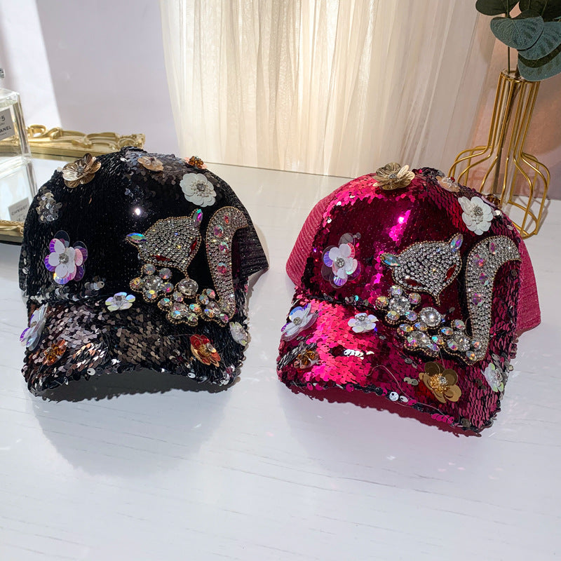 Wholesale Rhinestone Sequin Baseball Cap