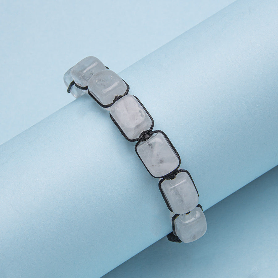 Wholesale Hand-woven colorful crystal rectangular adjustable bracelet