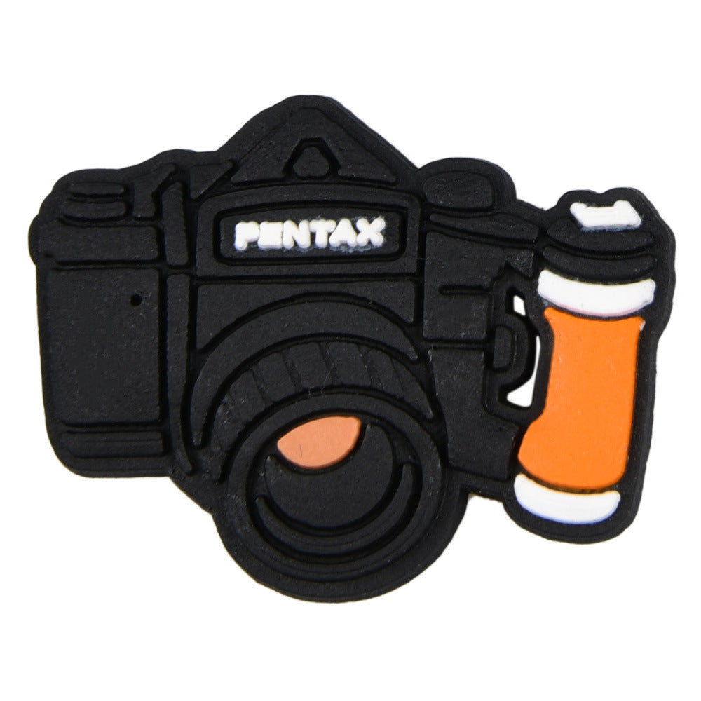 Wholesale 50PCS PVC DIY Hole Shoes Accessories Camera Series Shoe Flowers