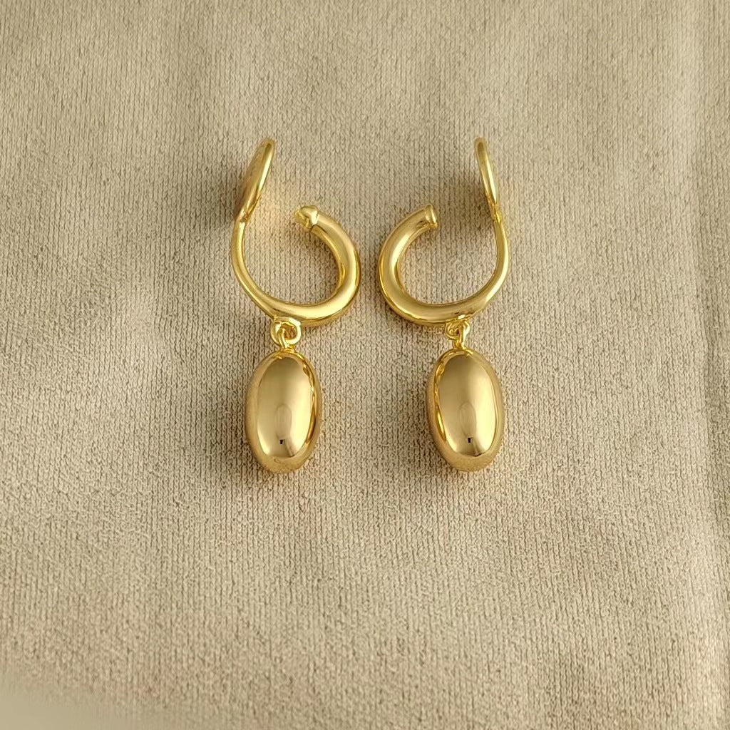 Wholesale Copper Glossy Egg Mosquito Coil Ear Clip