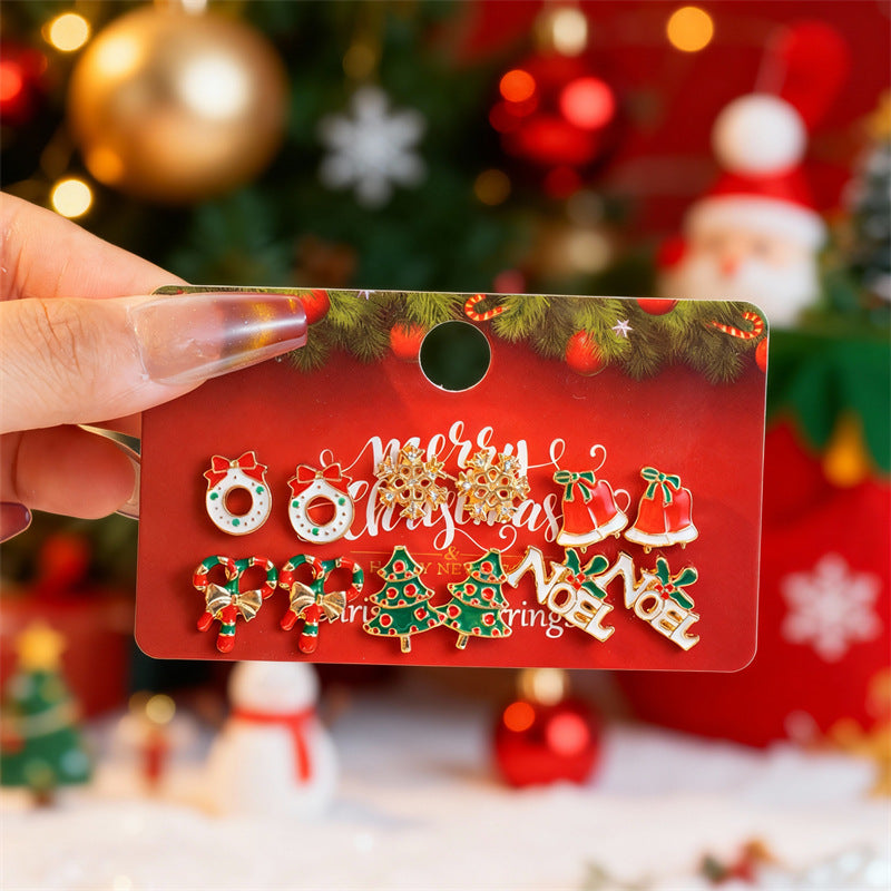 Wholesale Christmas earrings with colorful light bulbs and bells  Earrings Set