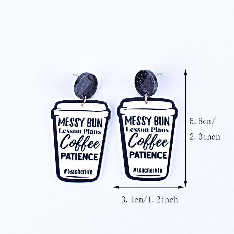 Wholesale Teacher's Day Return Season Rainbow Pencil Acrylic Earrings