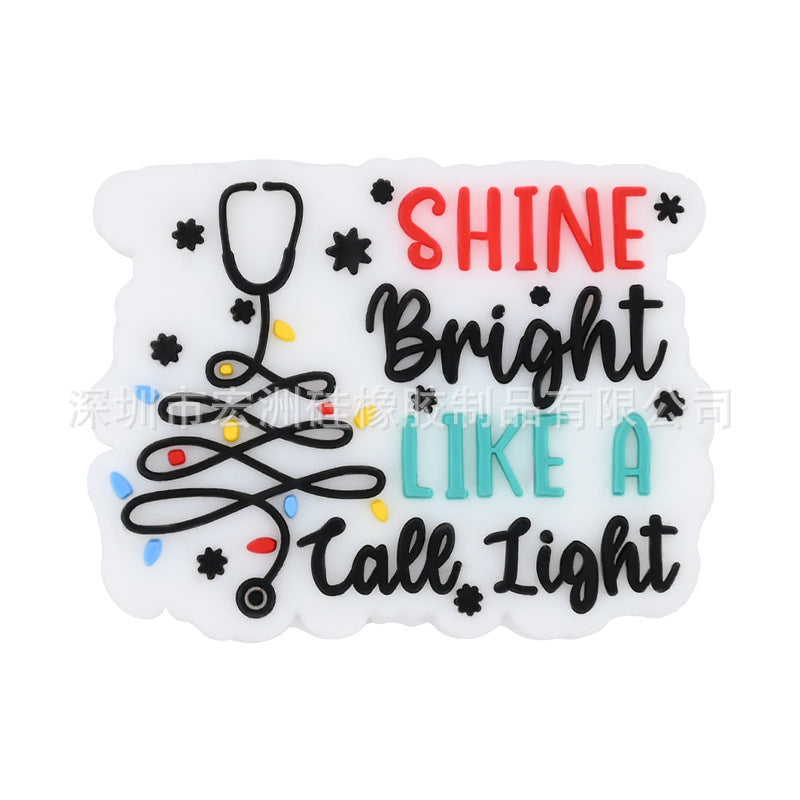 Wholesale 10pcs doctors and nurses series drop glue cartoon silicone beads