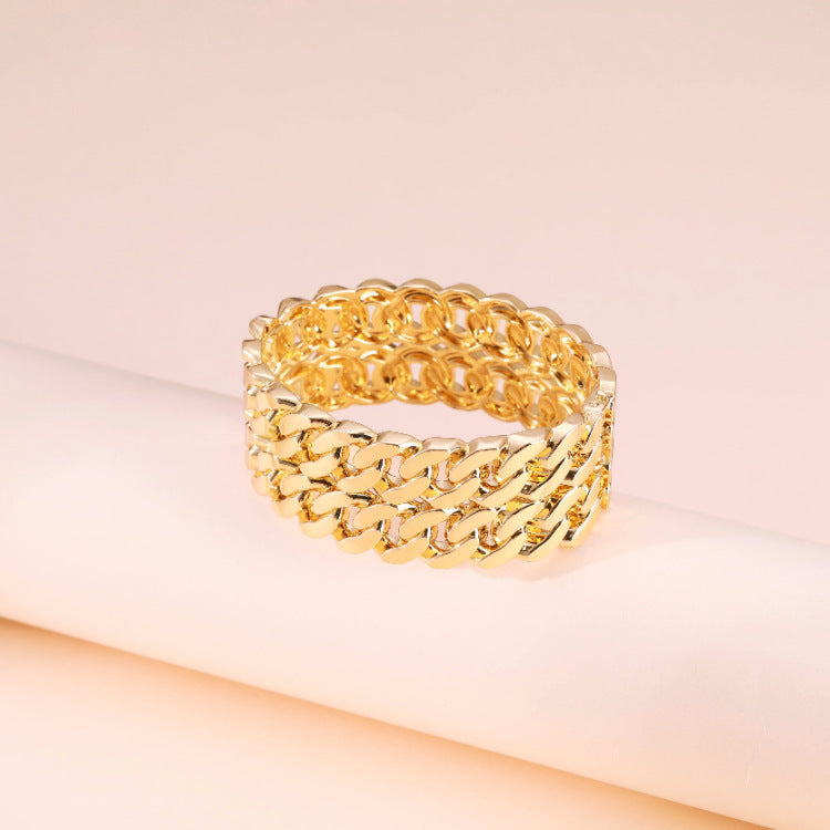 Wholesale Twisted Twist Chain Alloy Hollow Wide Edge Bracelet