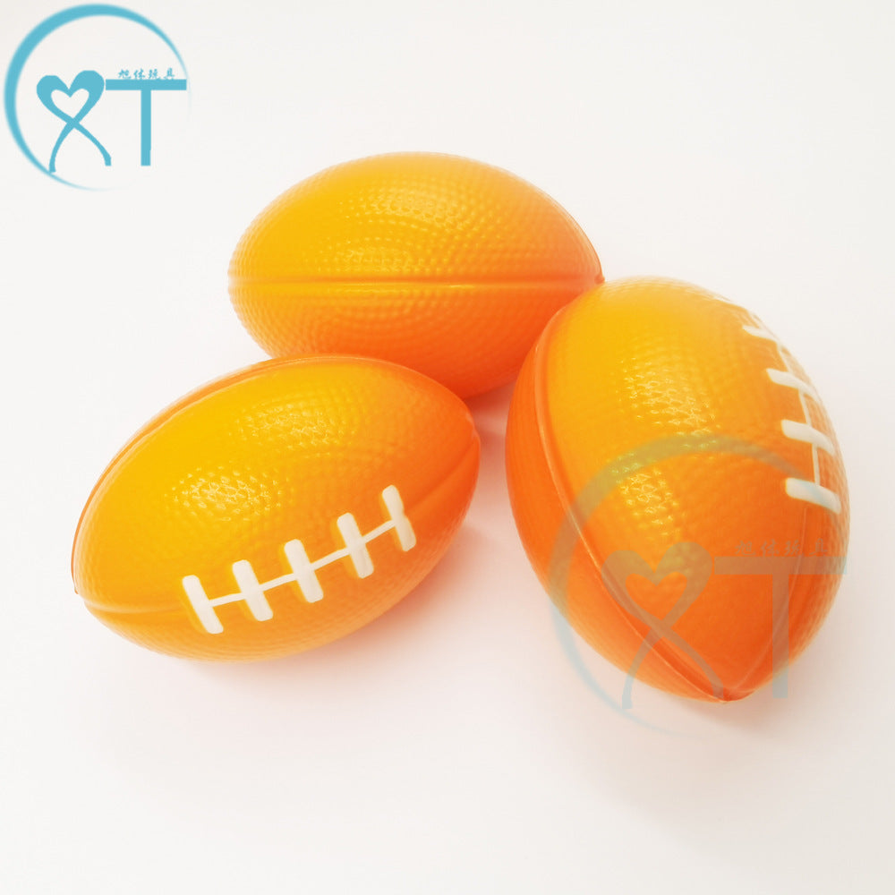 Wholesale  hot selling sponge 9cm pu ball coffee rugby pu foaming elastic ball vent decompression ball toys