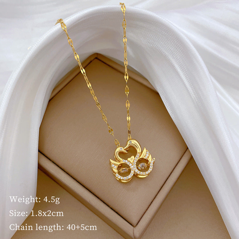 Wholesale Element Love Full Diamond Titanium Steel Clavicle