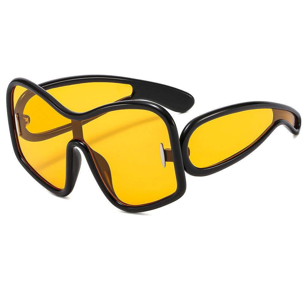 Wholesale Large frame one piece sunglasses for men and women