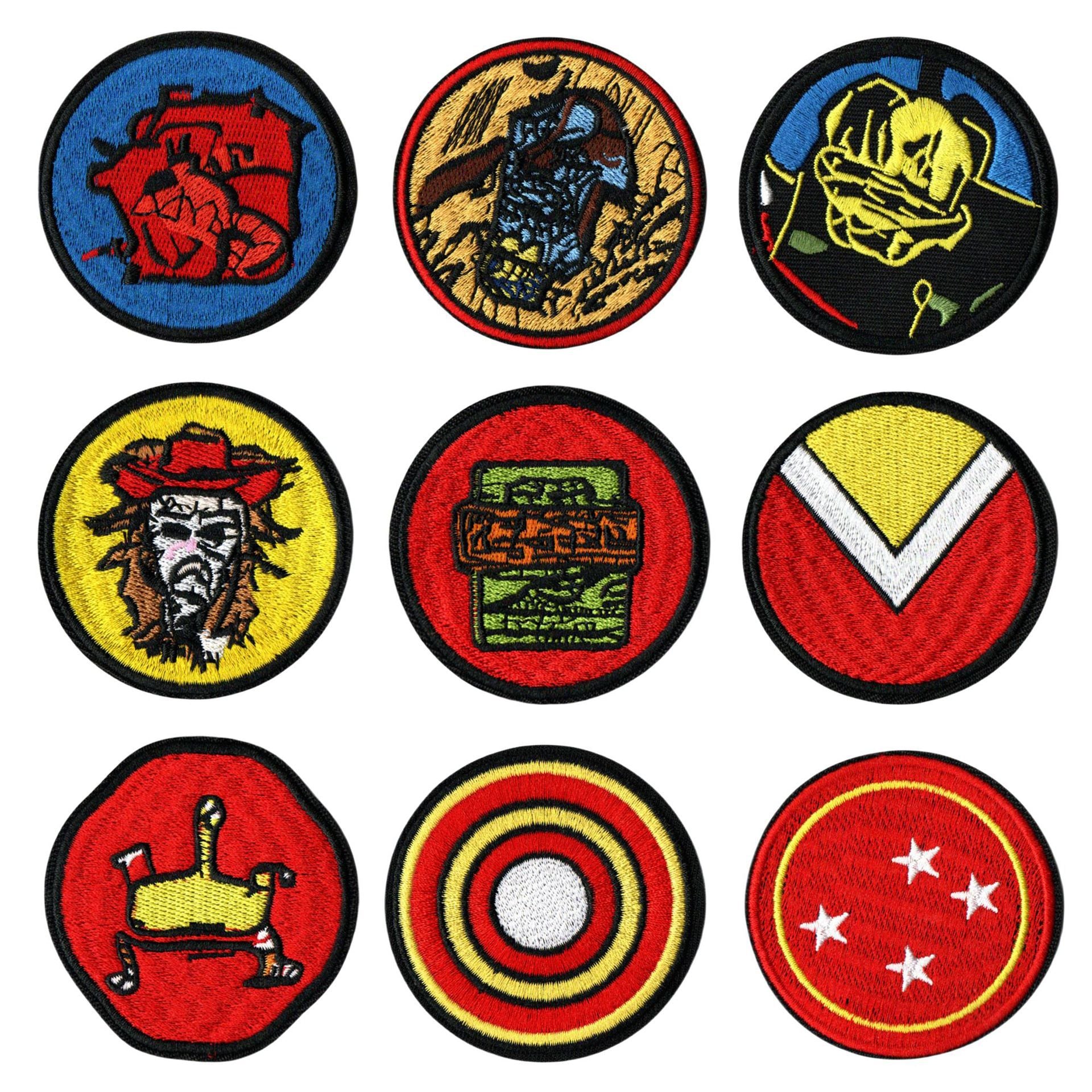 Wholesale Chic Pirate Embroidered Patch Set 9 Round Badges For Coats And Bags Fashion Accessory For DIY