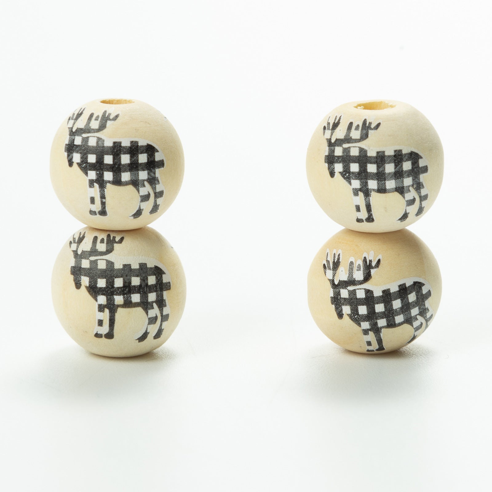 Wholesale 20pcs/ pack Christmas wooden beads colored wooden beads