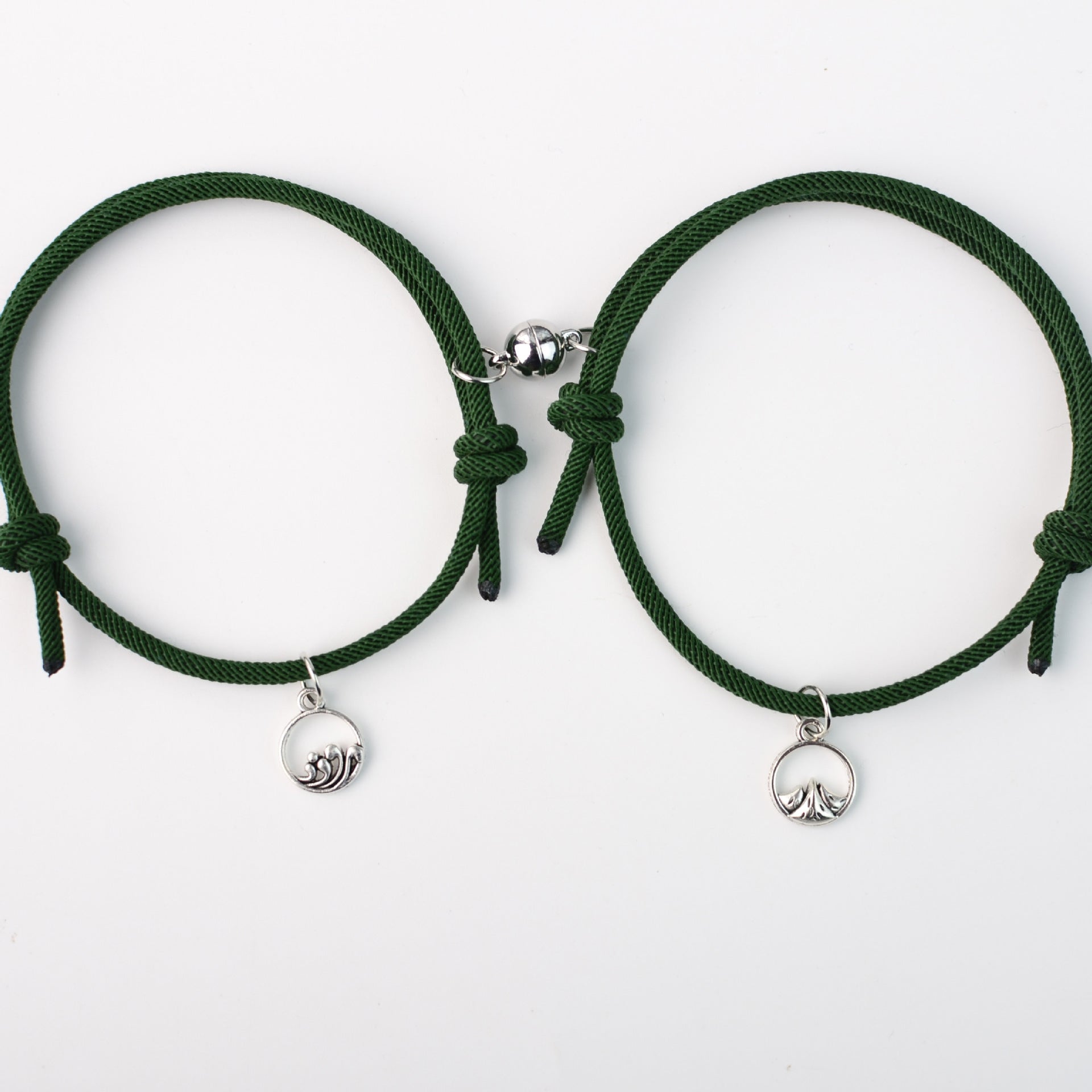 Wholesale  Magnetic Attraction Couple Pair Braided Cord Bracelets