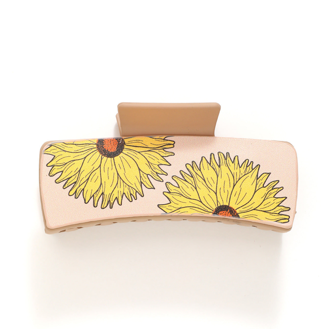 Wholesale Retro Cow Pattern Western Style Aztec Sunflower PU Shark Clip Hair Clip