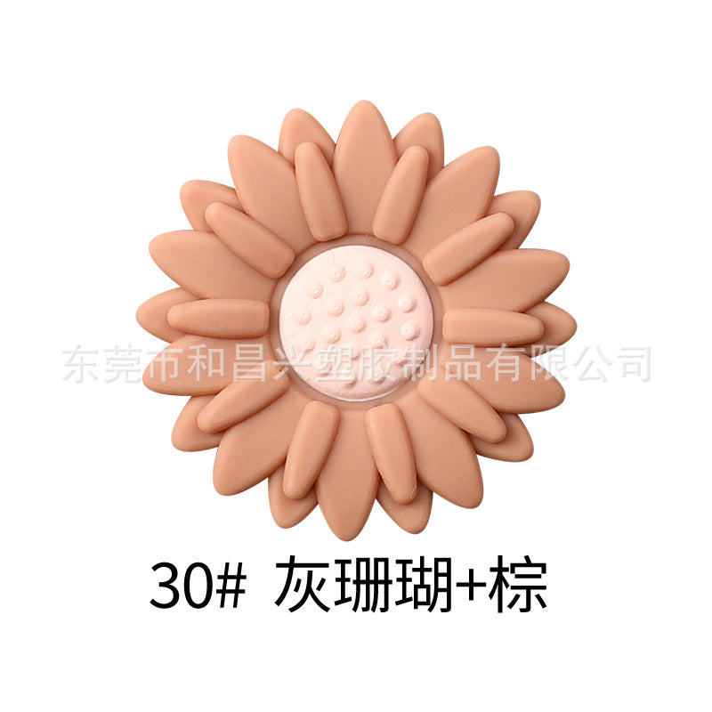 Wholesale  20pcs  Colorful Daisy Silicone Beads