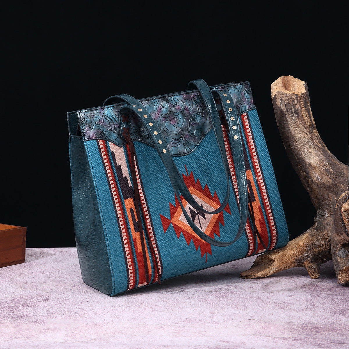 Wholesale Vintage Cotton Linen Aztec Western Style Bohemian Handbag Shoulder Bag