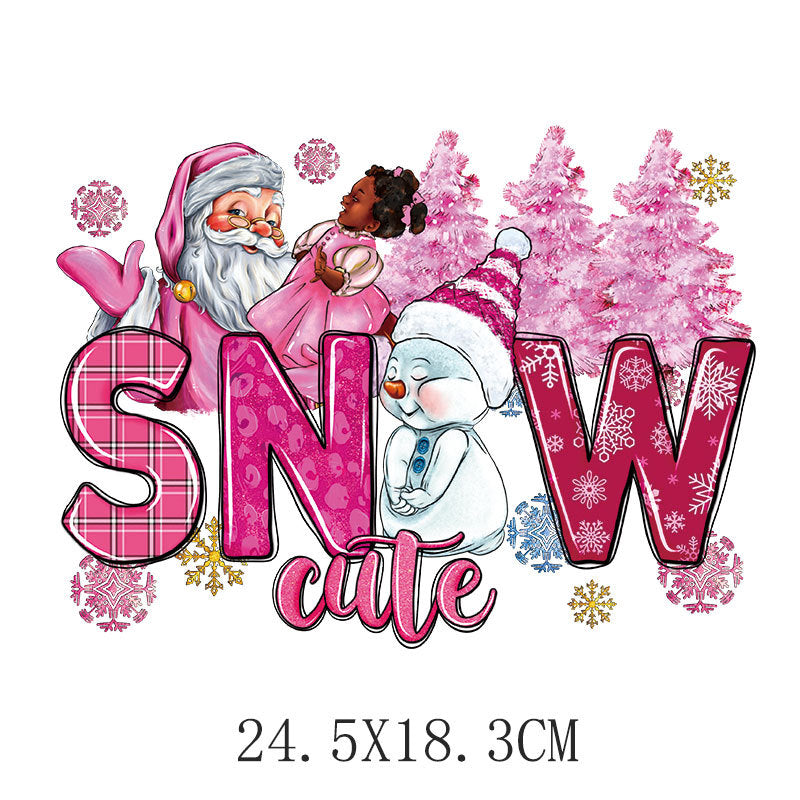 Wholesale Pink cartoon  heat transfer pattern  UV DTF Ready to Press Transfers Wraps