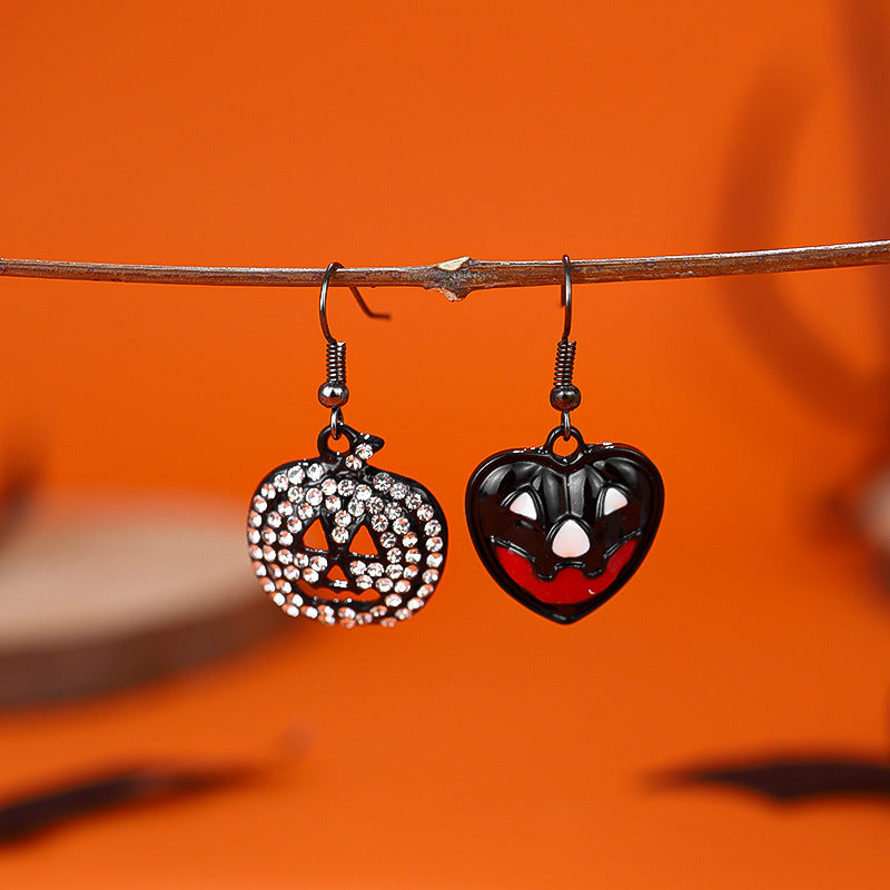 Wholesale Halloween Creative Funny Dark Ghost Bat Spider Skull Earrings
