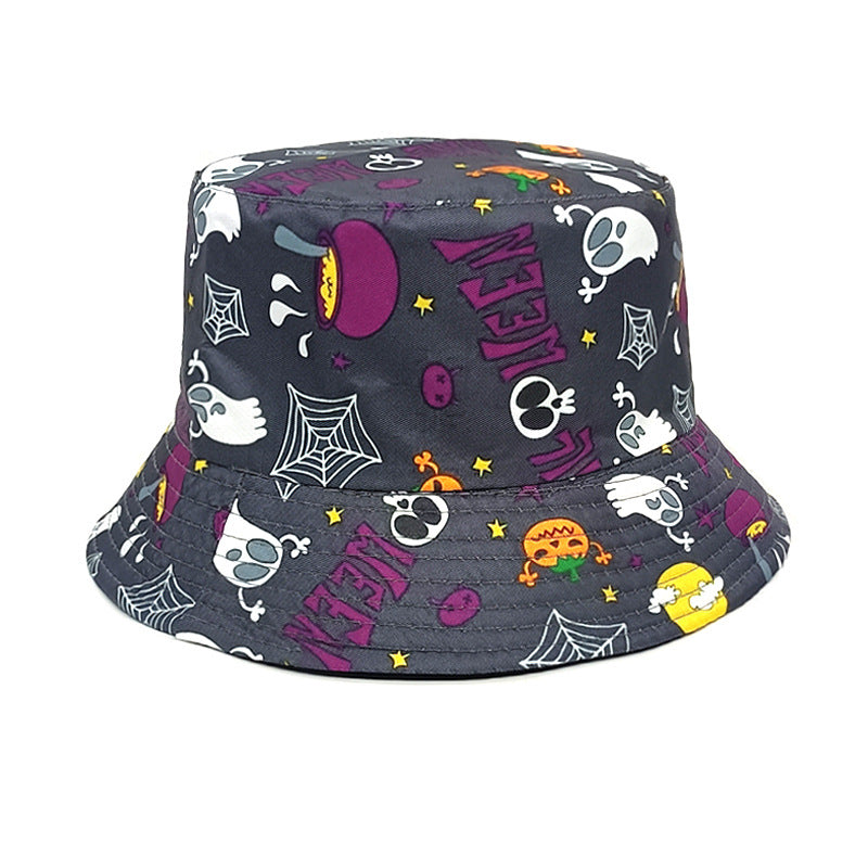 Wholesale Halloween New Pumpkin Skull Polyester Bucket Hat