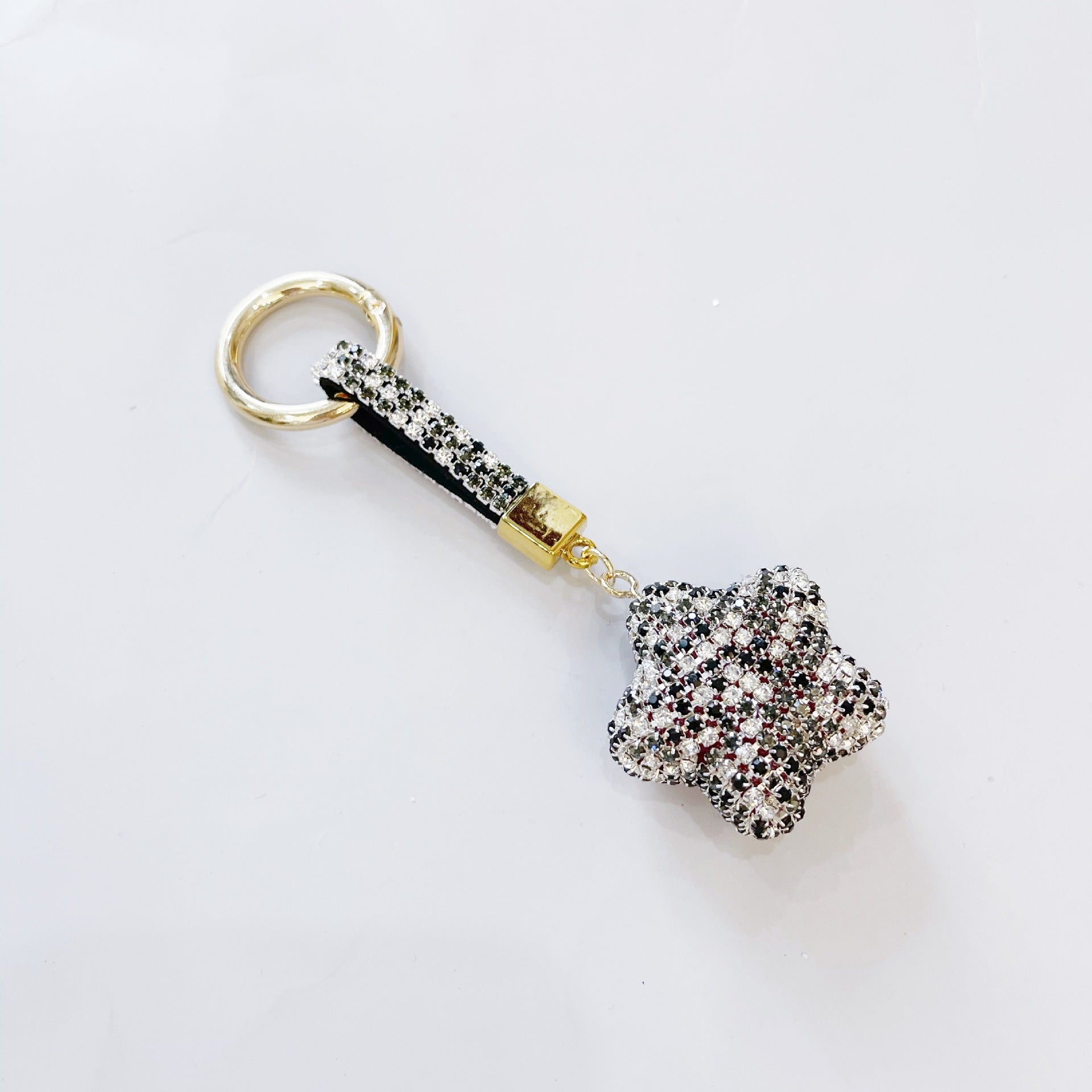 Wholesale Five Pointed Star Full Diamond Claw Chain Keychains