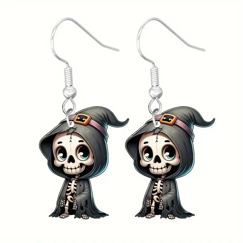 Wholesale Halloween Mummy Pumpkin Black Cat Devil Skeleton Earrings