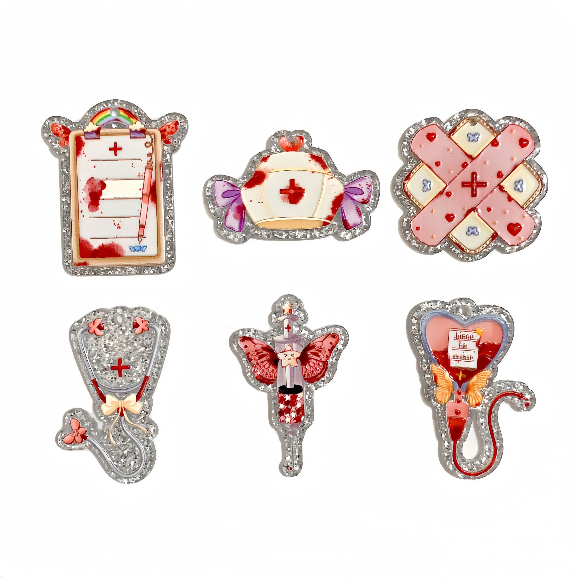 Wholesale 30pcs Nurses Day Acrylic Sheet DIY Accessories