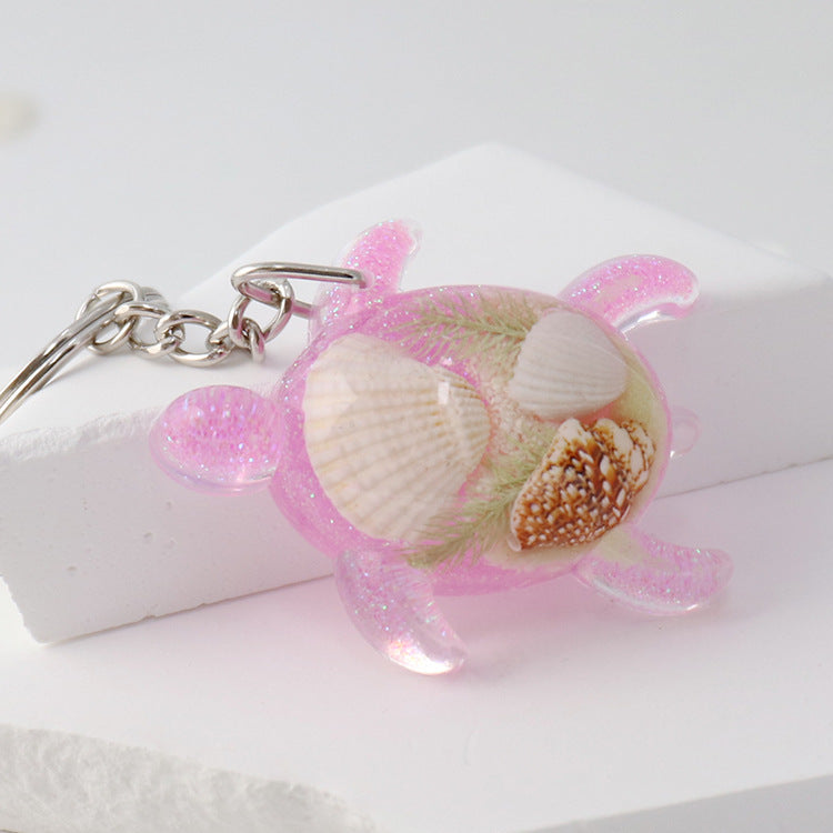 Wholesale 6pcs Ocean Turtle Creative Metal Keychain