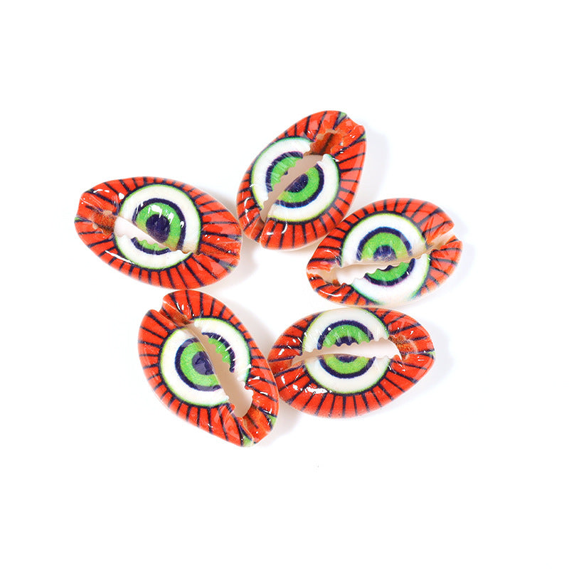 Al por mayor 20 piezas/paquete de caracol natural de concha pintada tortuga corta corta cuentas de concha