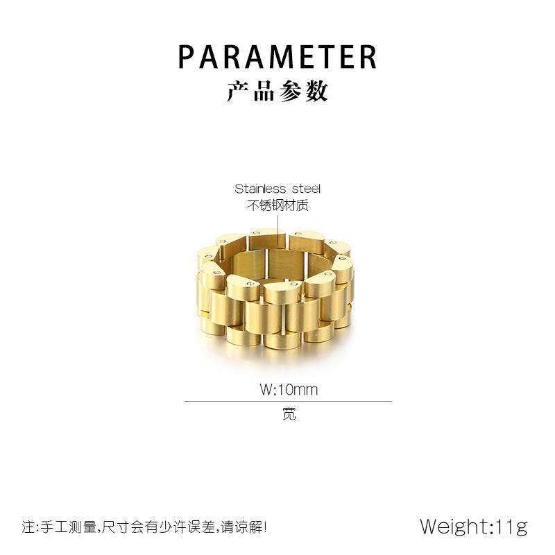 Wholesale Titanium Steel Ring Personality Hip-hop Stainless Steel Simple Style Rings