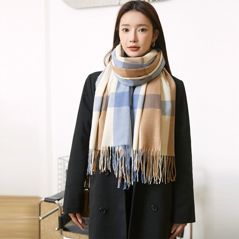 Wholesale Plaid Shawl Imitation Cashmere Scarf