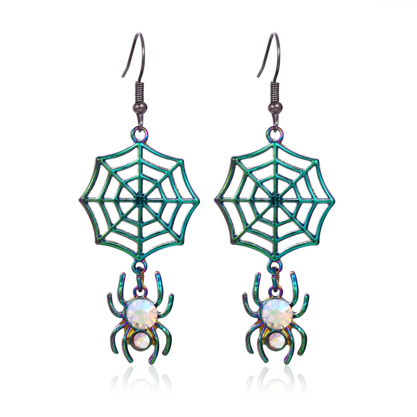 Wholesale  Skull Pumpkin Earrings Silver Tone Zinc Alloy Rhinestone Jewelry Party Wear For Women