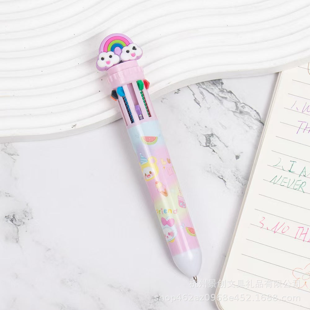 Wholesale Cartoon Head Ten Color Pen