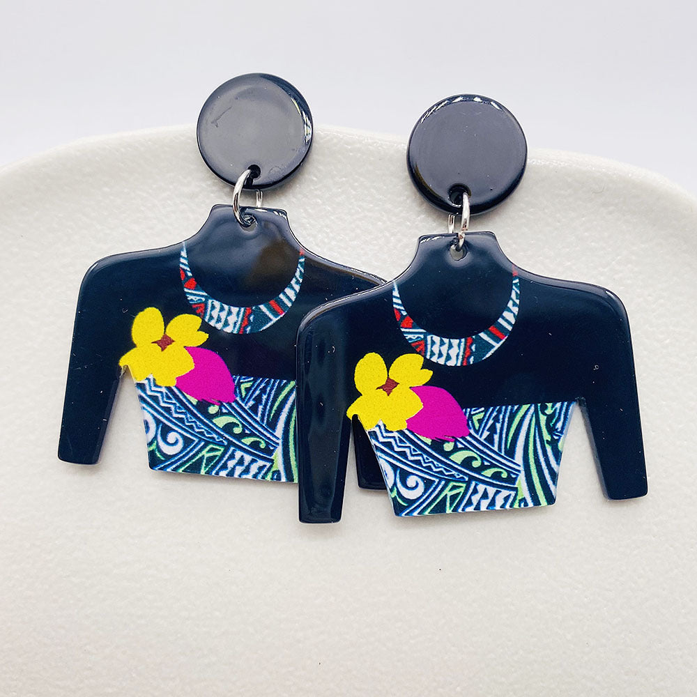 Pendientes acrílicos de niñas africanas al por mayor