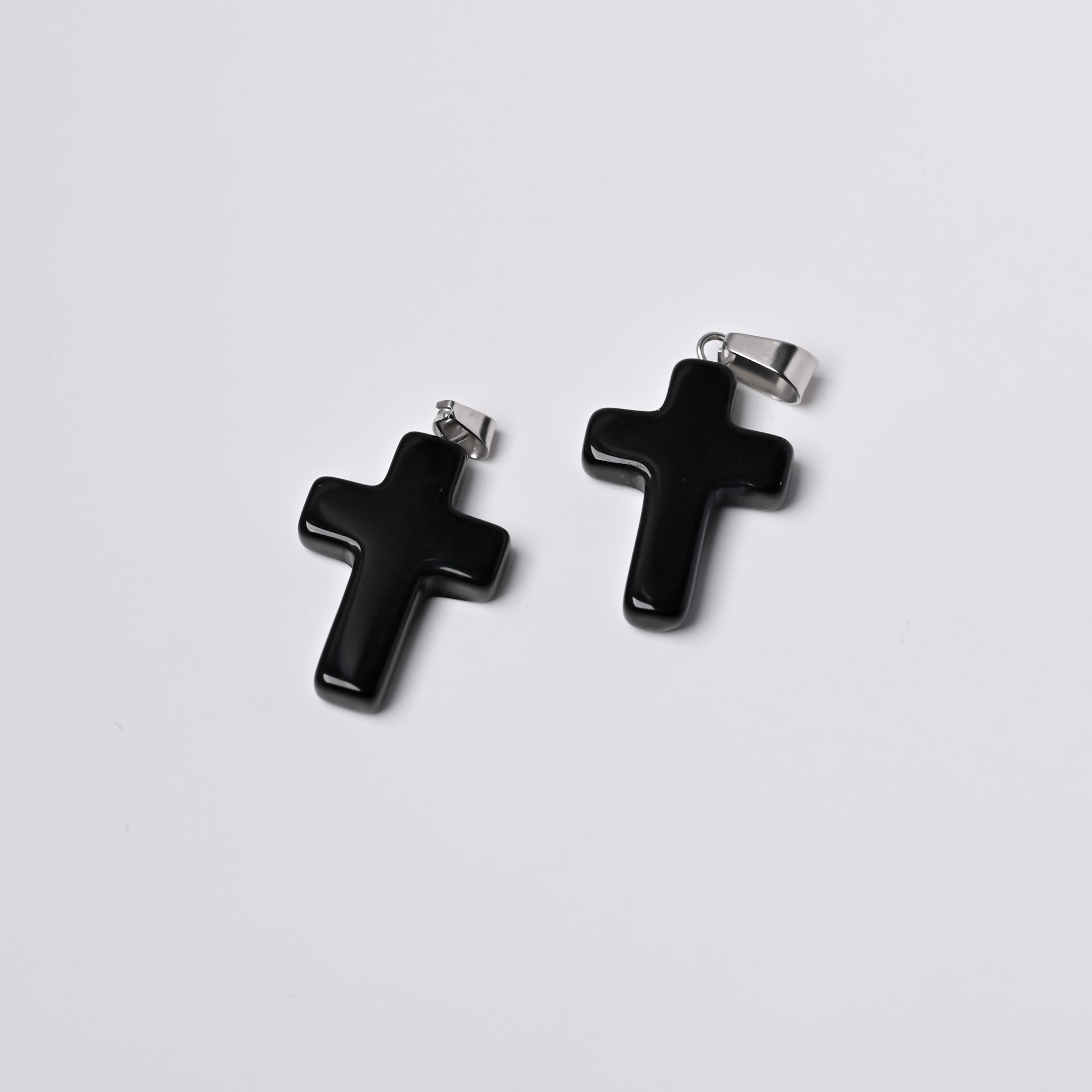 Wholesale Multicolor glass water drop cross pendant accessories DIY