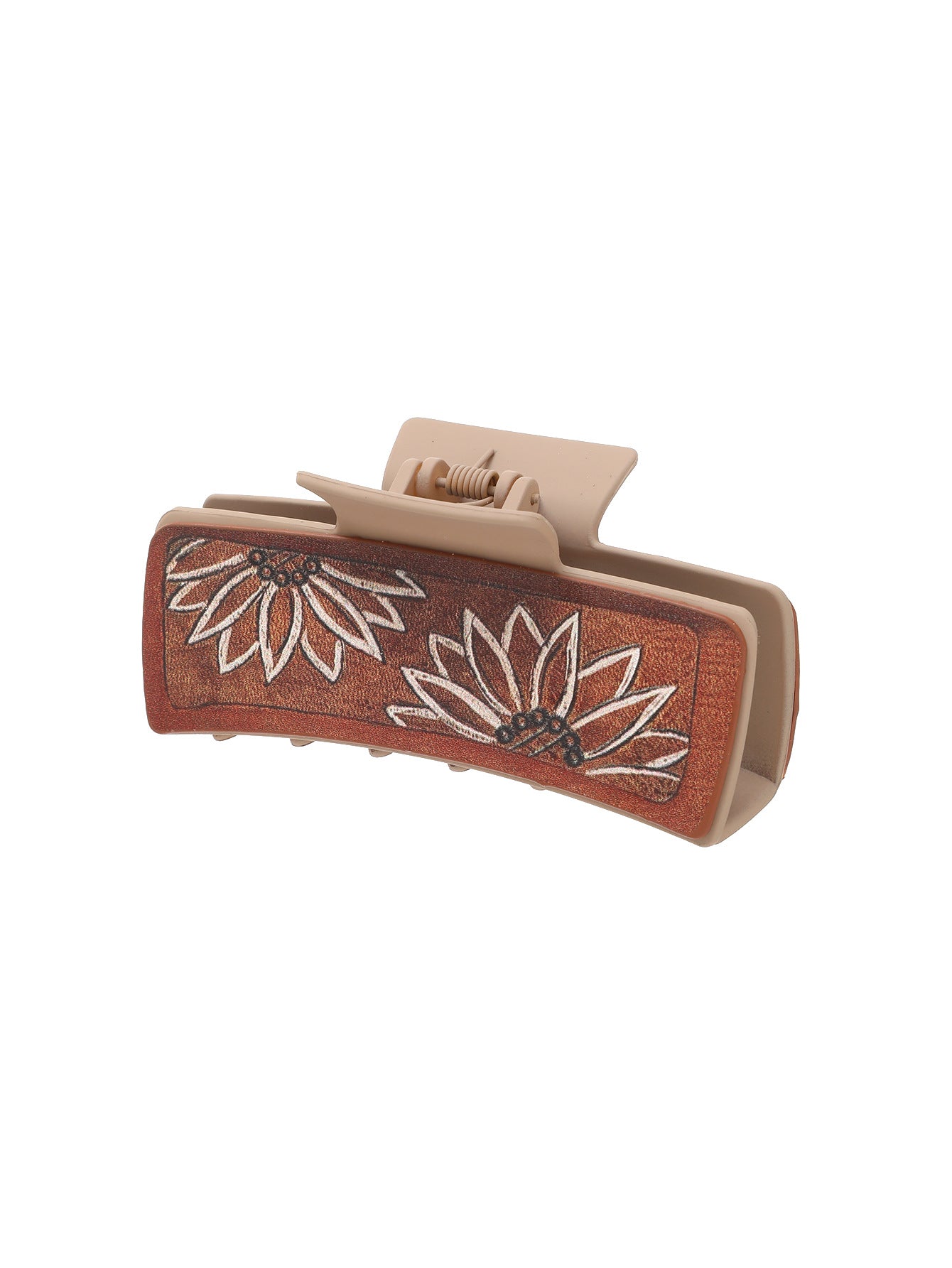 Wholesale Western Style Sunflower Leather Hair Clips