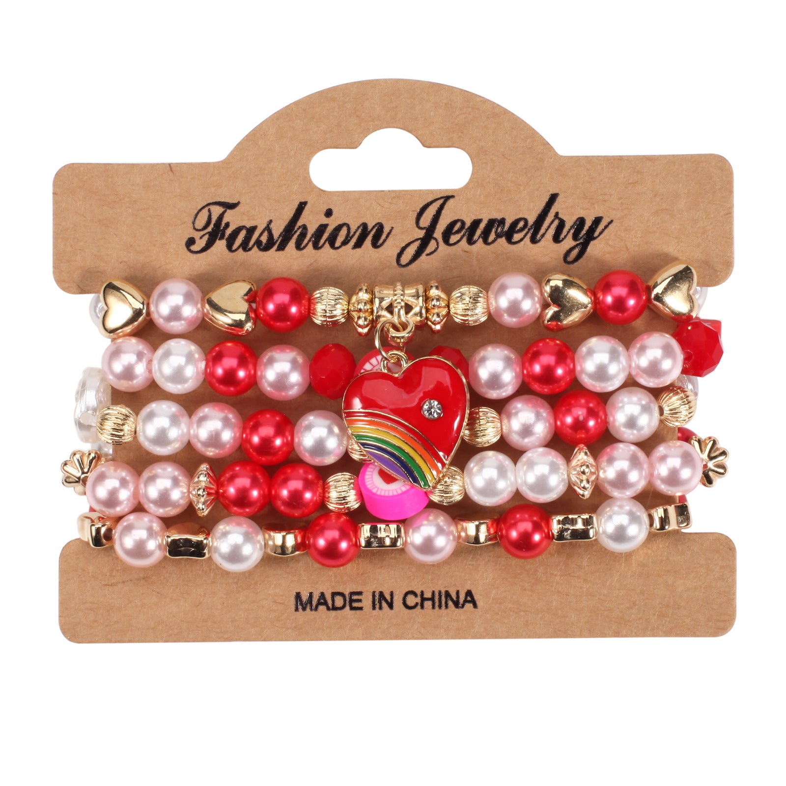 Wholesale Valentine's Day Love 520 Pendant Soft Pottery Artificial Crystal Bracelet Tanabata Gift Multi-layer Elastic Bracelet