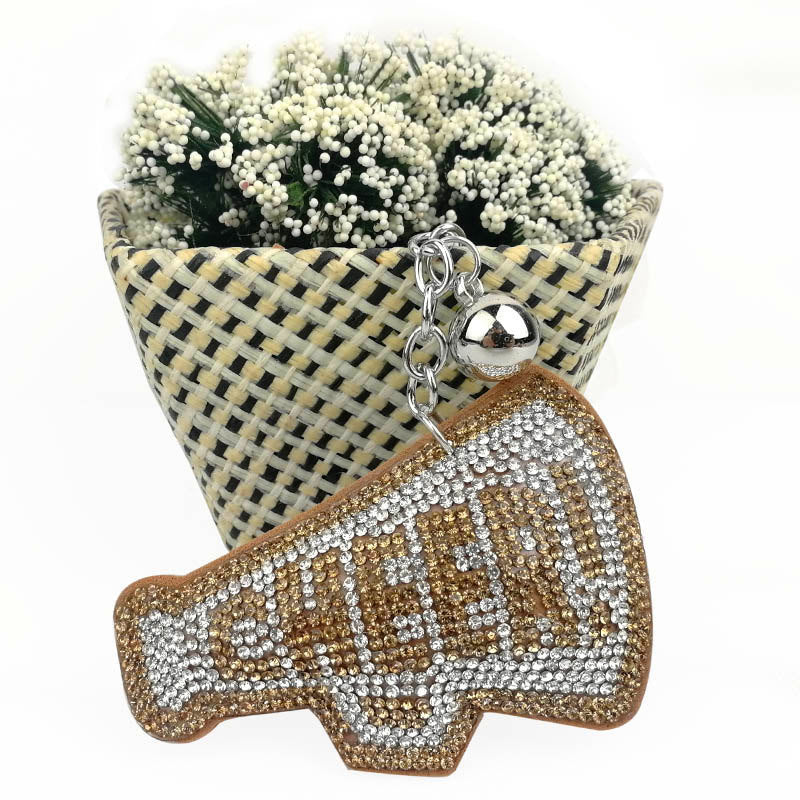 Wholesale 4pcs diamond-encrusted English letter CHEER key chain